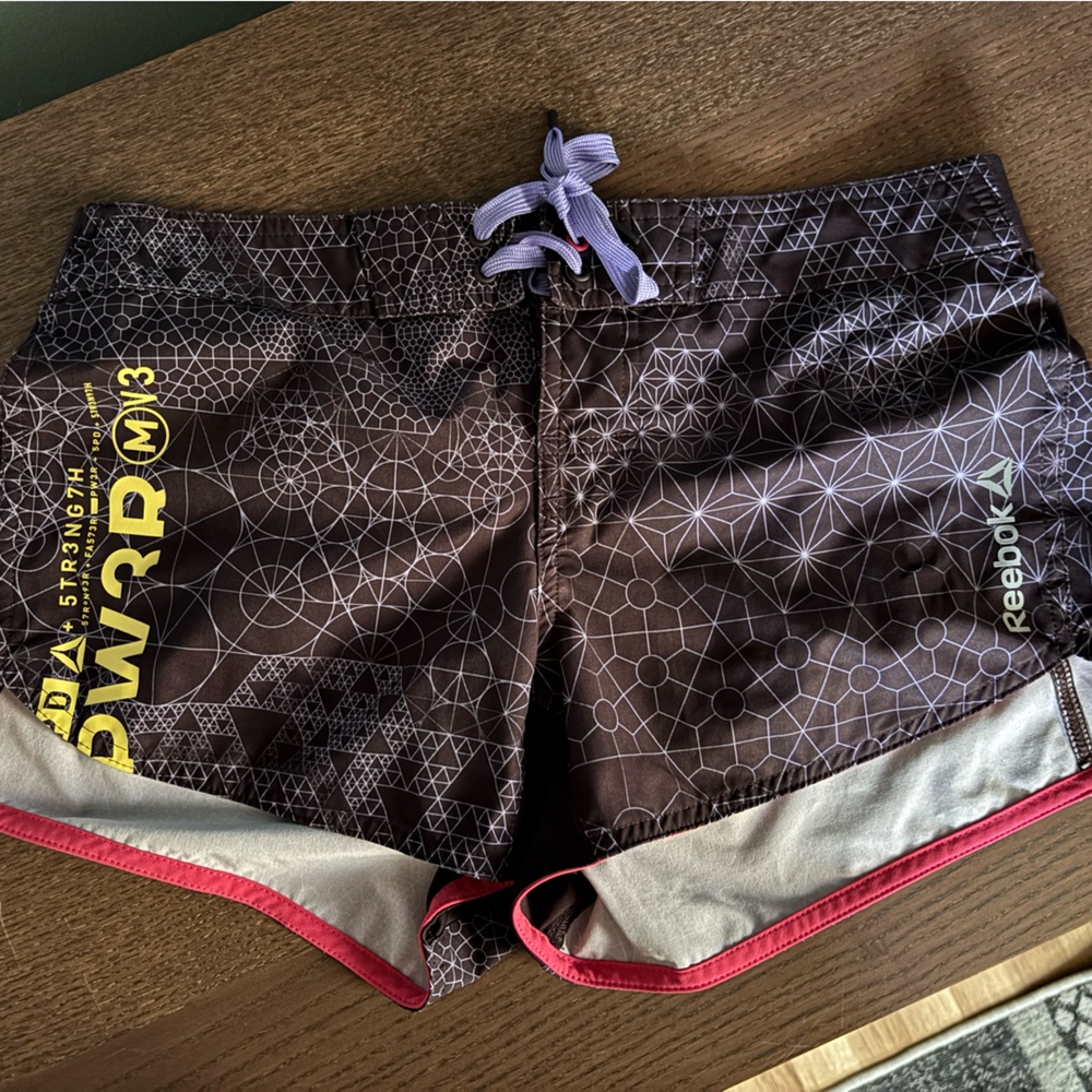 Reebok purple Geometric Shorts